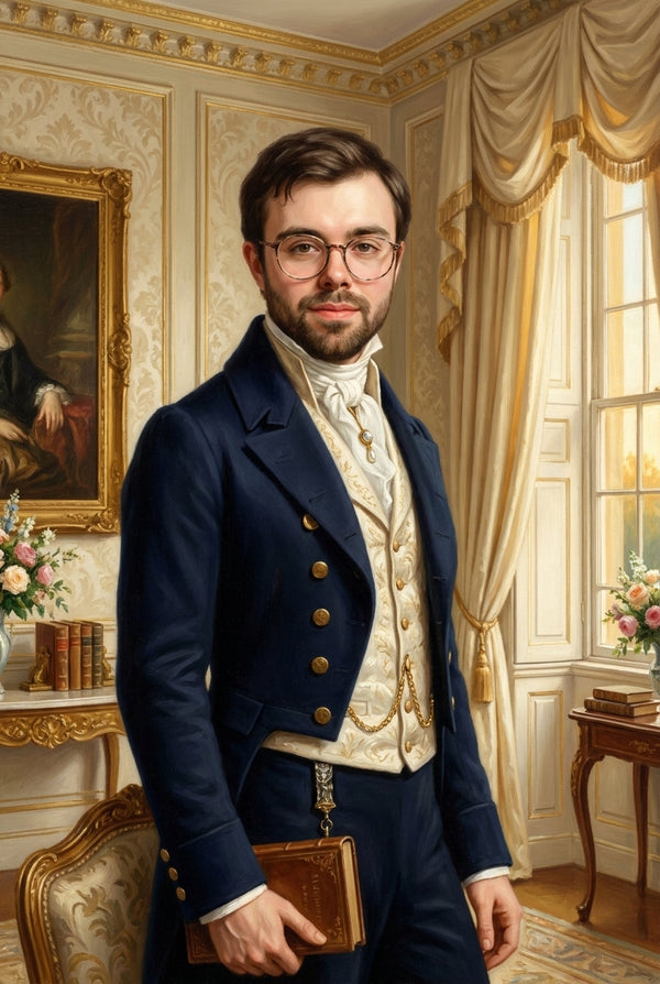 British Regency painted portrait example: Gentleman — Salon