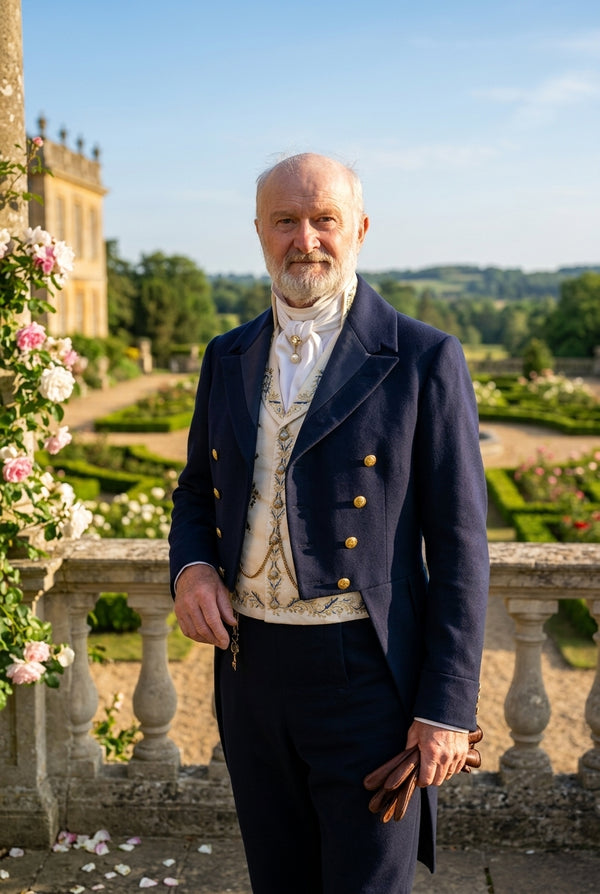 British Regency photorealistic portrait example: Gentleman — Terrace