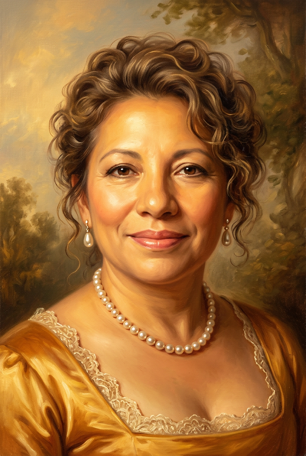 Renaissance painted portrait example: Lady — In Memory